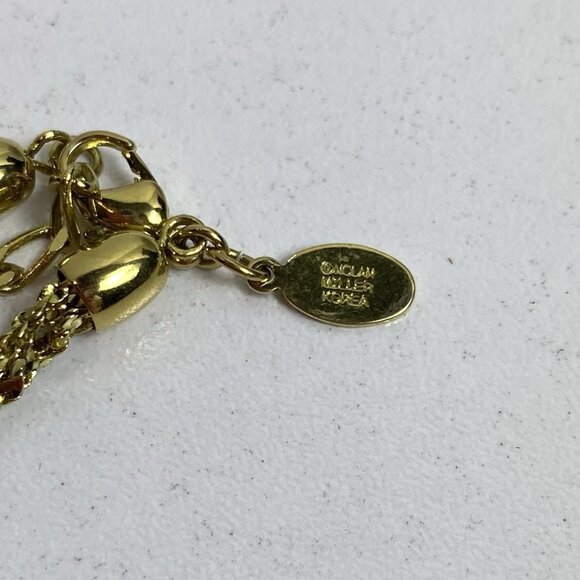 Nolan Miller Glamour Collection Interchangeable Pendants Necklace Pink Green - Picture 5 of 7